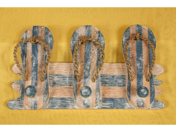 ДЖАПАНКИ 3-КА ЗАКАЧАЛКА ДЪРВО СИНЬО-БЯЛО Н16/30/3