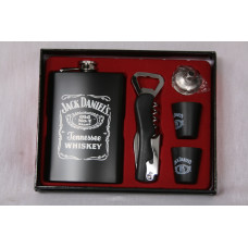К-Т ШИШЕ+2 ЧАШИ ОТВАРАЧКА JACK DANIEIS КОЖА DJH 1441
